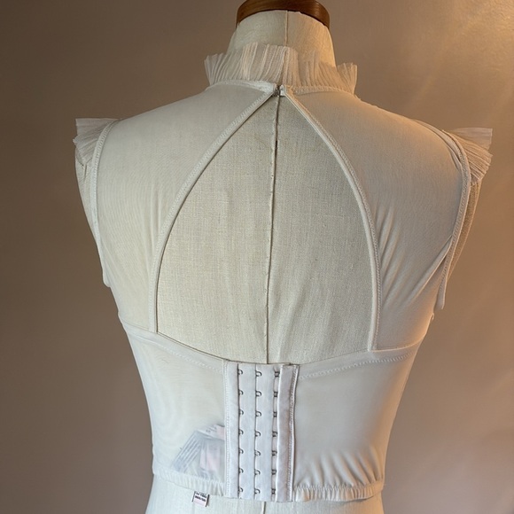 Victoria's Secret lace tulle Dream Angels CORSET top bra Flutter Sleeve 36DD - Picture 7 of 16